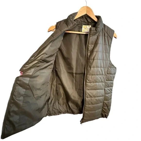 🔴5 for $40 SALE Daisy, Sleeveless, Army Green, Lightweight, Puffer Vest sz L - Picture 9 of 9